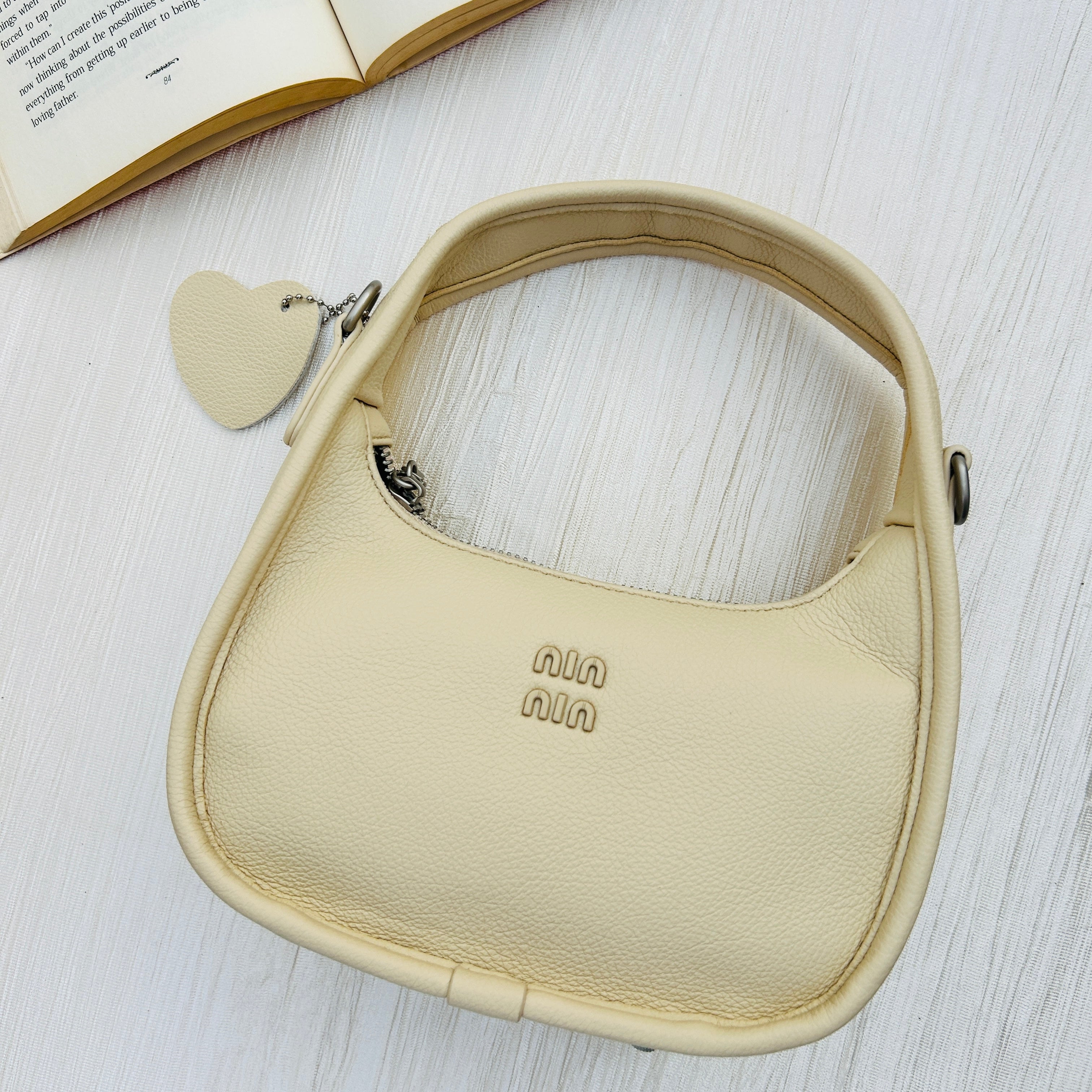 Beige Moon Bag